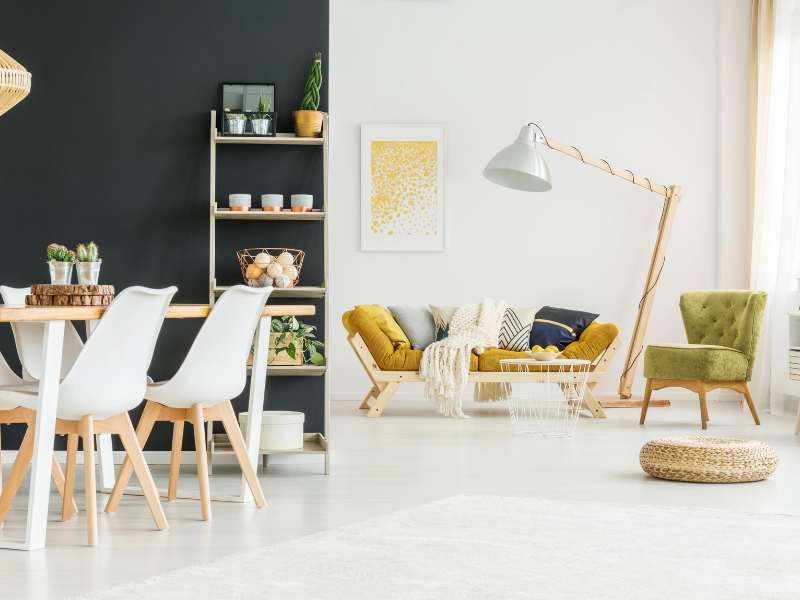 wooden living room