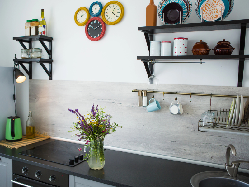 kitchen metal shelves