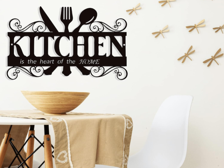 kitchen metal wall décor clock